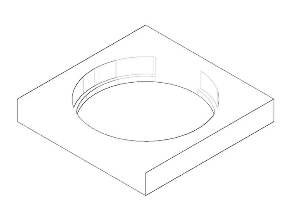 DORNBRACHT Rosette ERSATZTEILE 092778007 55 x 8,5 x 55 x D. 42,7 mm Dark Platinum gebürstet, 092778007-99 Galeriebild 1